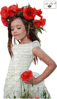 loly33 enfant coquelicot - zdarma png
