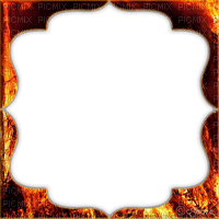 soave frame fire  yellow orange brown - Free PNG
