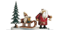 Weihnachtsmann mit Schlitten - png gratis