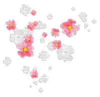White pink flowers deco [Basilslament] - PNG gratuit