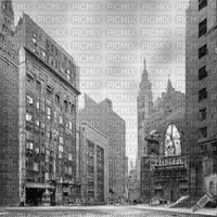 1900s Greyscale City - gratis png