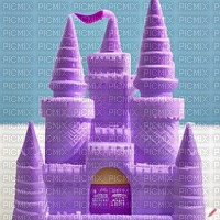 Purple Ice Cream Wafer Castle - gratis png