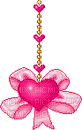 pink bow charm - GIF animate gratis