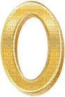 Kaz_Creations Numbers Gold Style 0 - zdarma png