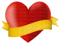 Kaz_Creations Love Banner Heart Deco Colours - 免费PNG