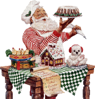 Le Père Noël cuisine - Nemokamas animacinis gif