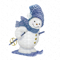 Bonhomme de neige - Безплатен анимиран GIF