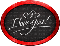 I Love You.Text.Hearts.Chalk.Board.Black.Red.White - бесплатно png