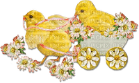soave deco easter flowers  chick vintage yellow - gratis png