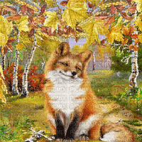 soave animated background fox forest animated - Darmowy animowany GIF