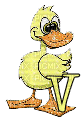 Kaz_Creations Alphabets Ducks Letter V - GIF animate gratis