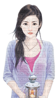 Girl with Lantern - PNG gratuit