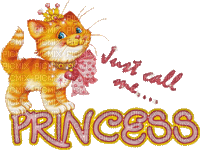 Kaz_Creations Logo Text Just Call Me Princess - GIF animé gratuit