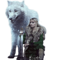 woman and wolf by nataliplus - бесплатно png