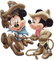 Western Mickey and Minnie - png ฟรี