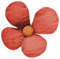 Flower Blume Burlap Button Knopf orange - png gratis