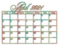 soave calendar deco april text 2021 - png gratis