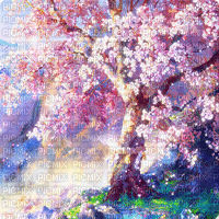 Y.A.M._Landscape background spring - Бесплатни анимирани ГИФ