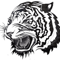 tiger paint paintinglounge - PNG gratuit