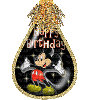 image encre happy birthday briller ink gif ivk effet multicolore Mickey Disney edited by me