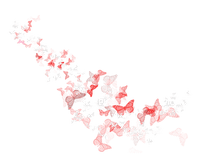 White red butterflies overlay [Basilslament] - 無料png