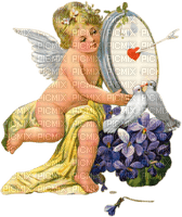 Cupid and violets Valentines Joyful226 - PNG gratuit