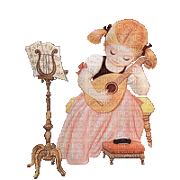 child playing violin bp - Бесплатни анимирани ГИФ