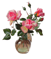 jar flowers roses deco Rosalia73 - zdarma png