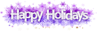 soave text happy holidays  deco white purple - 無料png