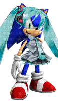 sonic in miku cosplay?! - Free PNG