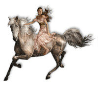 woman rides a horse - bezmaksas png