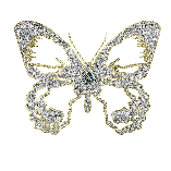 gold glitter butterfly  deco or  papillon