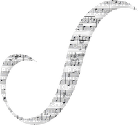 music notes ribbon - ilmainen png