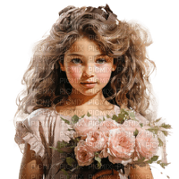 Girl. Flowers. Leila - png gratuito