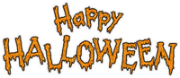 happy halloween text - PNG gratuit