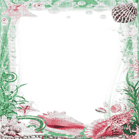 soave frame summer underwater pink green - 無料png