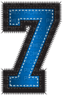 Kaz_Creations Numbers Blue Sports 7 - безплатен png