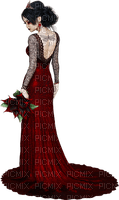 gothic red woman back - бесплатно png