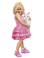 minou-girl-flicka-kanin-bunny-pink