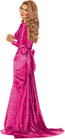 Woman Femme Evening Gown Pink - gratis png