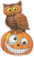 soave halloween deco vintage owlk brown  orange - Free PNG