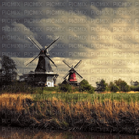 Rena Hintergrund Windmühle Landschaft - zdarma png