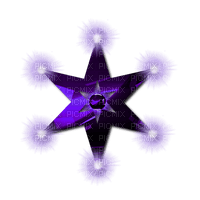 purple moonlight star - png gratis