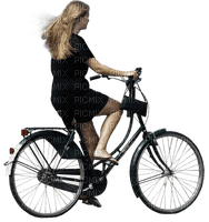 woman with bicycle bp - ücretsiz png