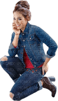 Jeans Woman Blue Red Brown - Bogusia - gratis png