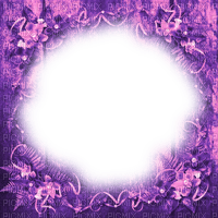 Flowers.Frame.Pink.Purple - By KittyKatLuv65 - Free PNG