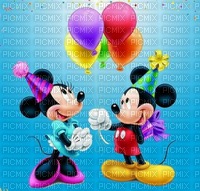 image encre couleur texture Minnie Mickey Disney anniversaire effet ballons edited by me - Free PNG