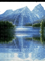 mountains water gif landscape - Free animated GIF