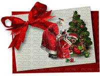 minou -christmas -background-julkort-red-white- deco - PNG gratuit