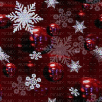 snowflakes snow red ball balls glitter neige effect winter hiver    gif anime animated animation  christmas noel image fond background - GIF animé gratuit